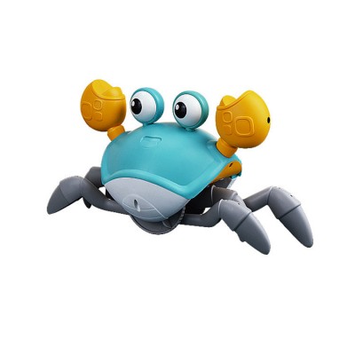 Kids Musical Interactive Parent-child Automatic Sensing Obstacle Avoidance Plastic Toy Electric Crab Moving Toy