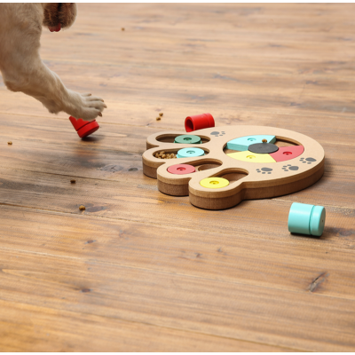 ML-988P puzzle plate pet IQ training toys wooden dog toys